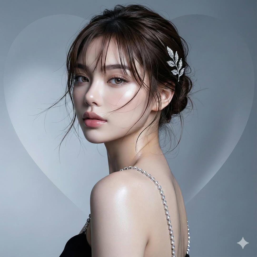 AI generated elegant Asian editorial beauty portrait by Peanut AI